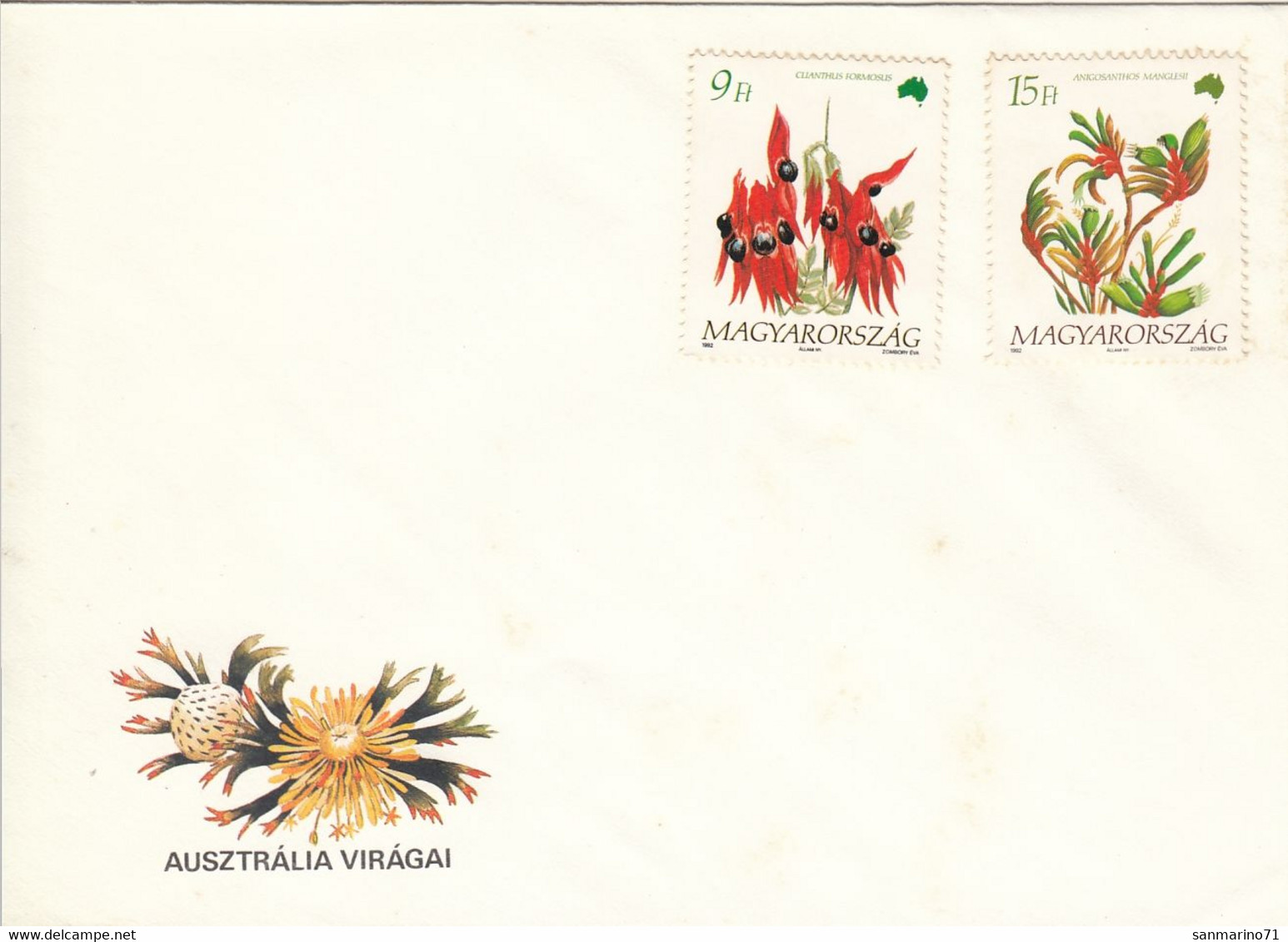 HUNGARY Cover 36,flowers - Storia Postale