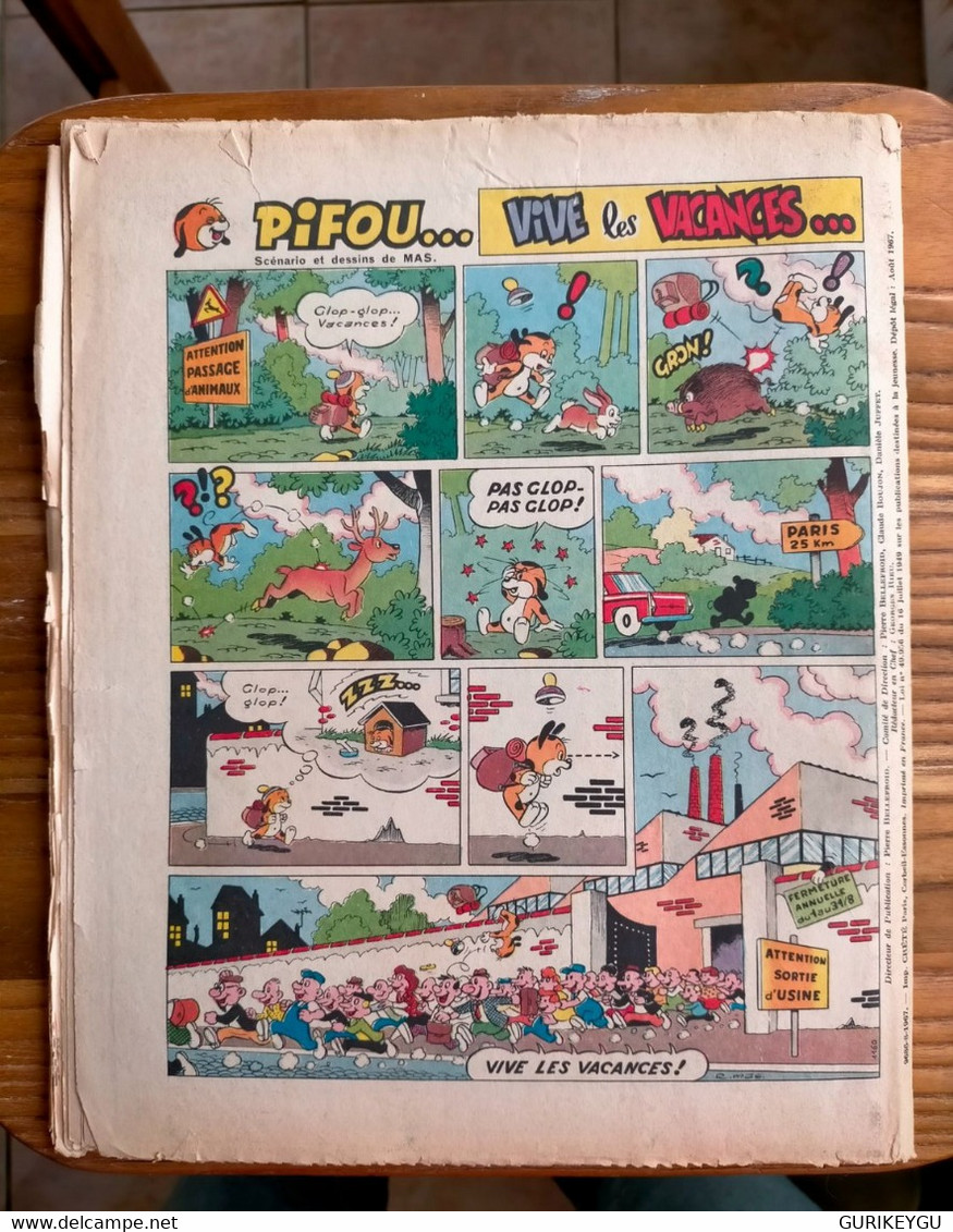 RARE N SERVICE Vaillant Le Journal De PIF N°1160 TOTOCHE Jacques Flash GAI LURON CORINNE Et JEANNOT Teddy Ted 6/08/1967 - Pif & Hercule