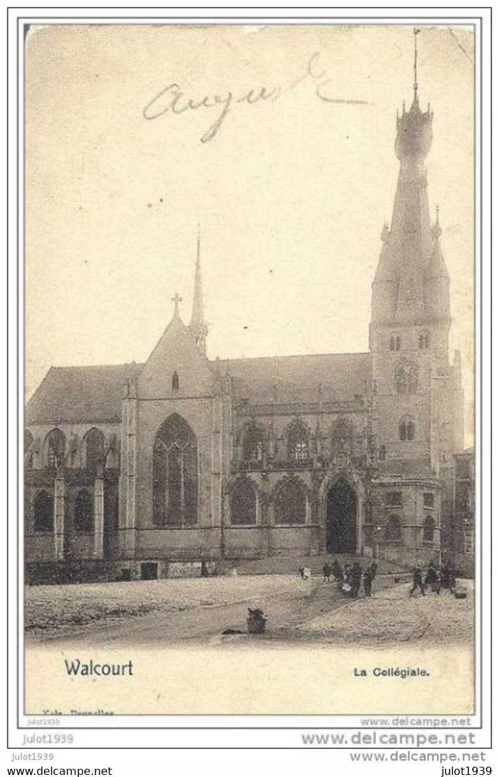 WALCOURT ..-- La Collégiale . Vers VIREUX - MOLHAIN ( Melle Rosa DELHAIZE ) . Voir Verso . - Walcourt