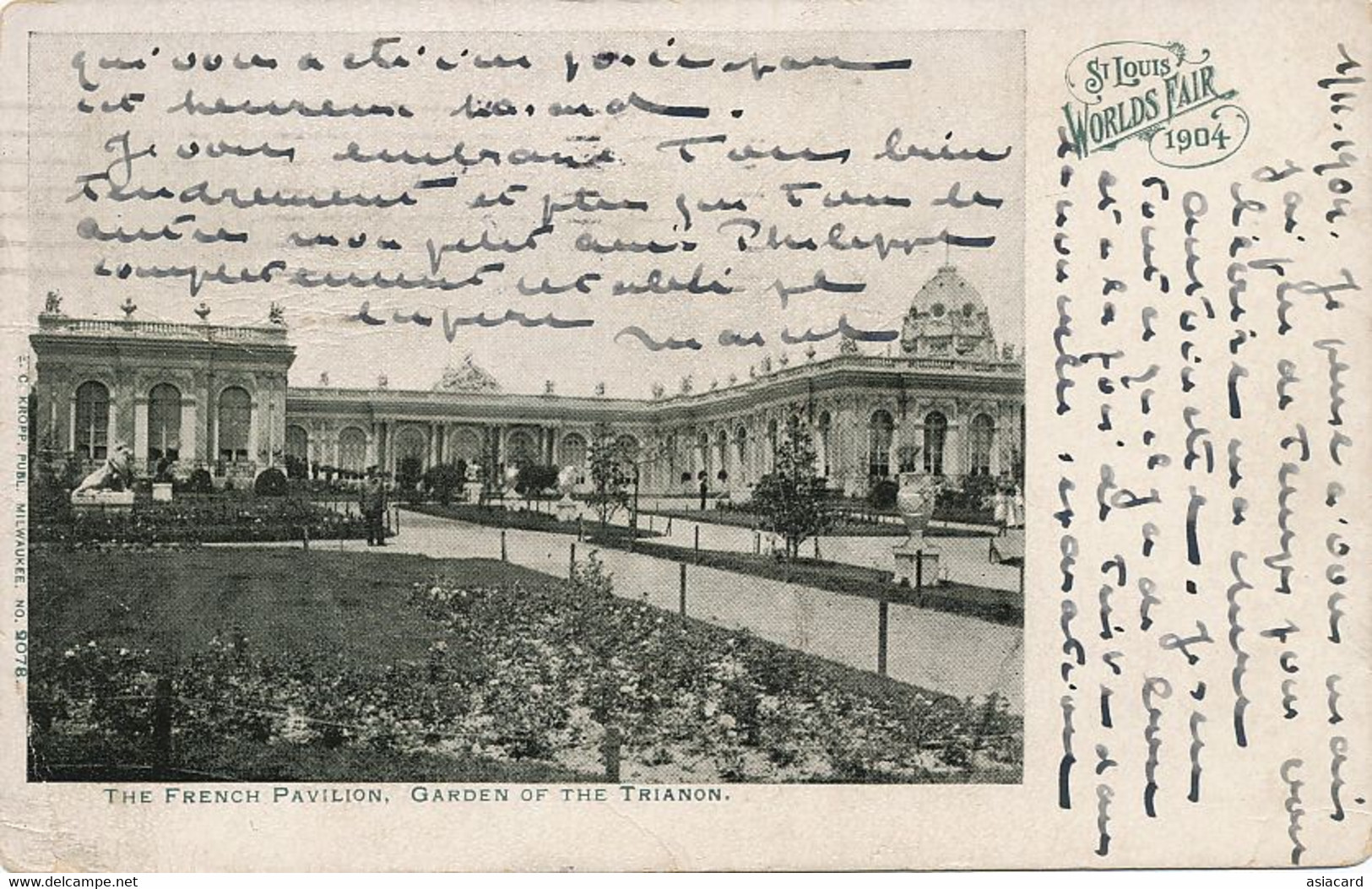 St Louis Worlds Fair 1904 The French Pavilion Garden Trianon . Pavillon Français - St Louis – Missouri