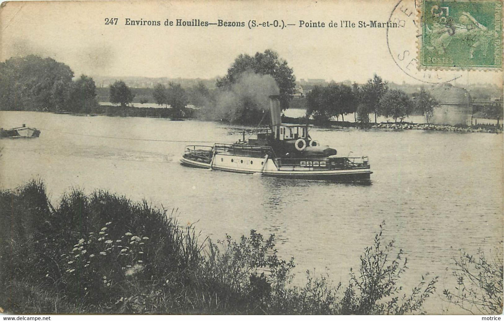 ENVIRONS DE HOUILLES-BEZONS - Pointe De L'île Saint Martin, Un Remorqueur. - Remorqueurs