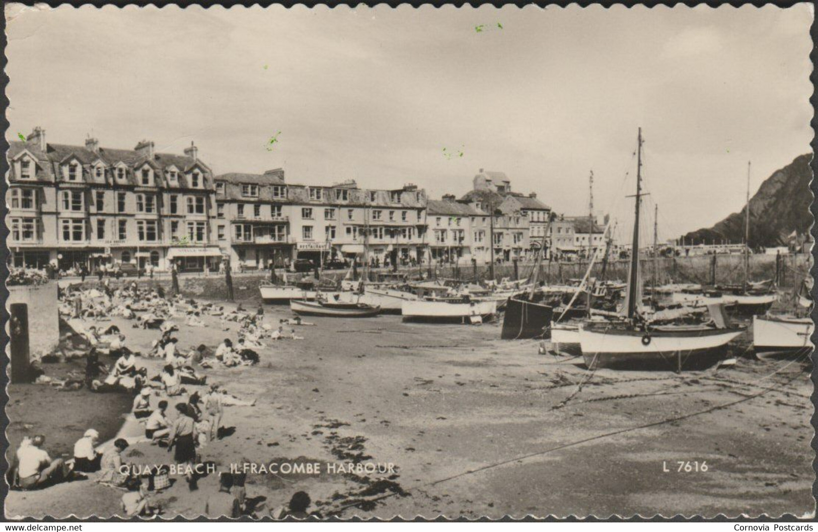 Quay Beach, Ilfracombe Harbour, Devon, 1962 - Valentine's RP Postcard - Ilfracombe