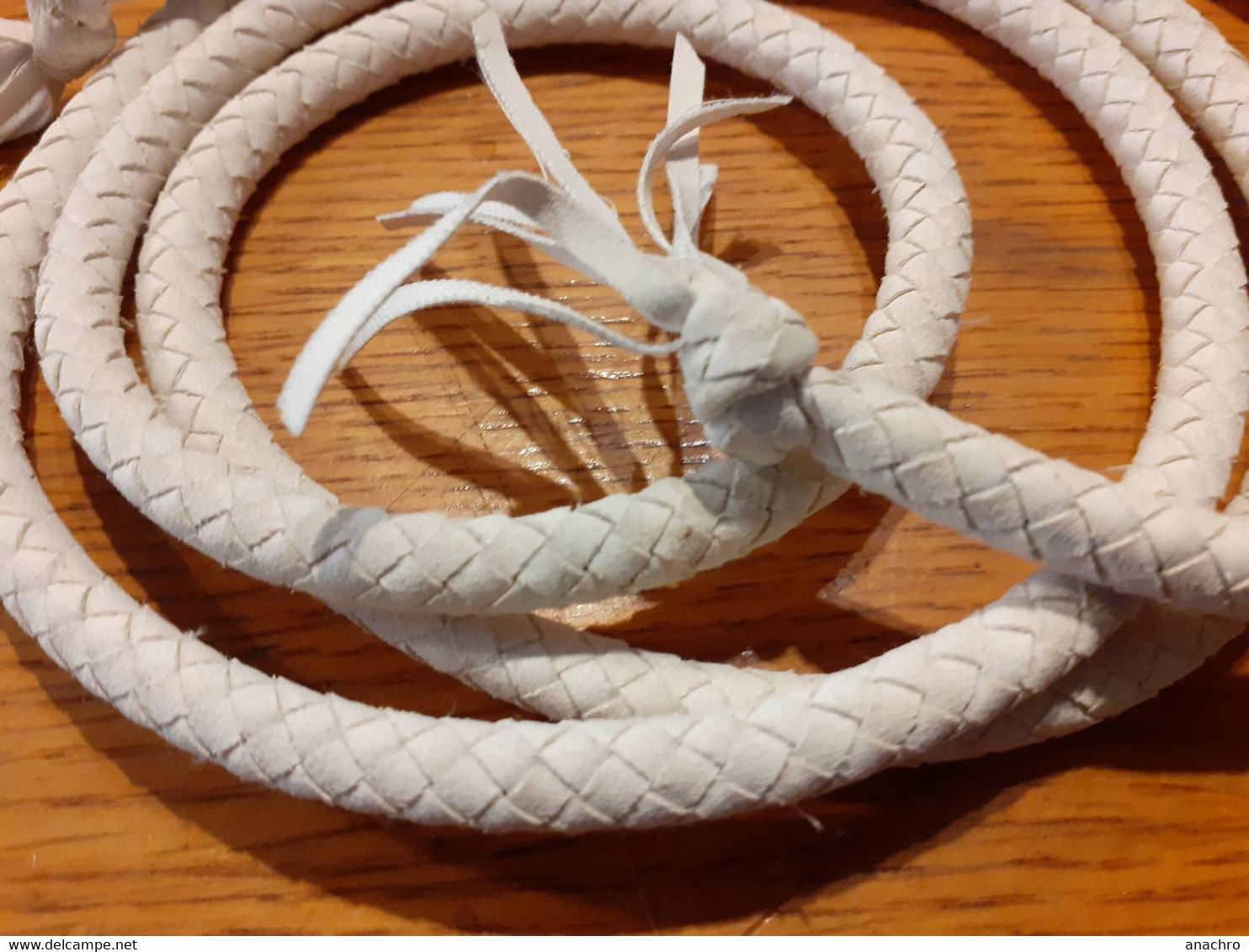 CORDON Tressé Cuir Blanc Ceinture COUTURE MERCERIE Passementerie 1.35 M - Dentelles Et Tissus