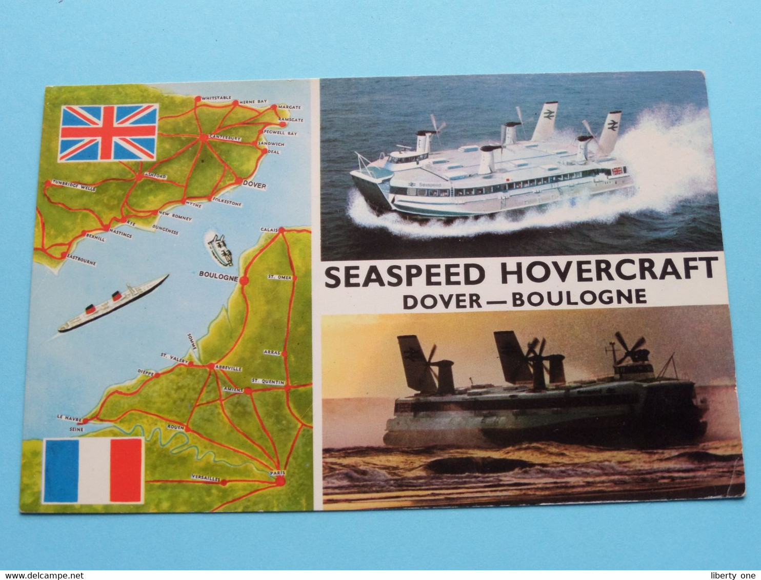 Seaspeed - Hovercraft DOVER - BOULOGNE " Princess Margaret ( Washurst ) Anno 19?? ( Zie / Voir Scan ) ! - Hovercrafts