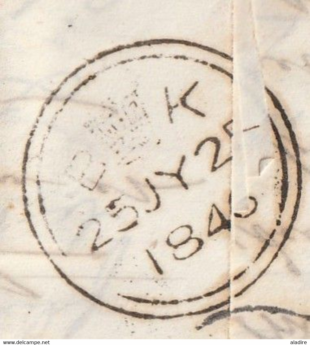 1846 - QV - LAC de 5 p en français de London Londres vers Mas de Verdun par Grisolles, Tarn et Garonne, France