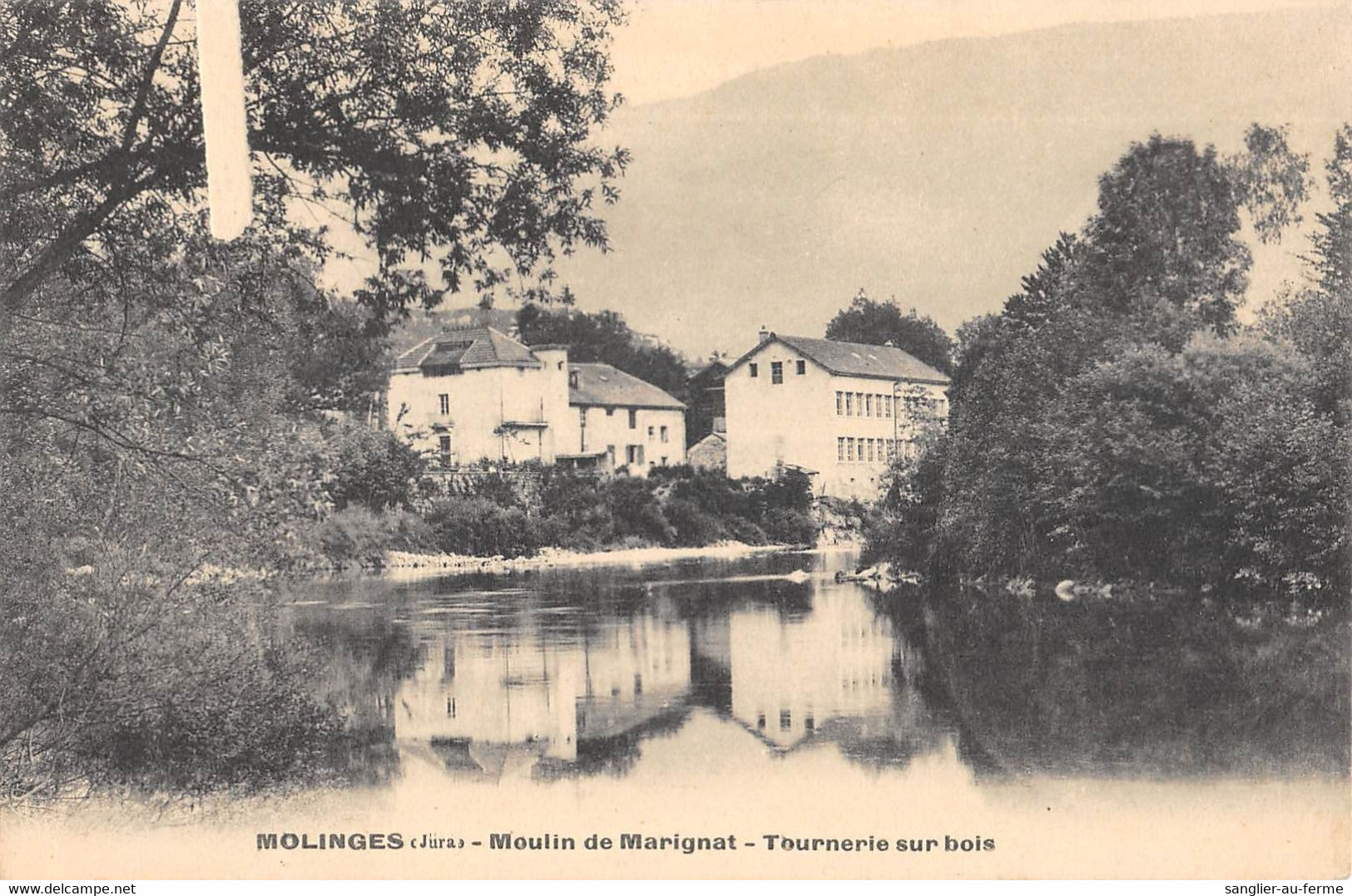 CPA 39 MOLINGES MOULIN DE MARIGNAT TOURNERIE SUR BOIS - Otros & Sin Clasificación