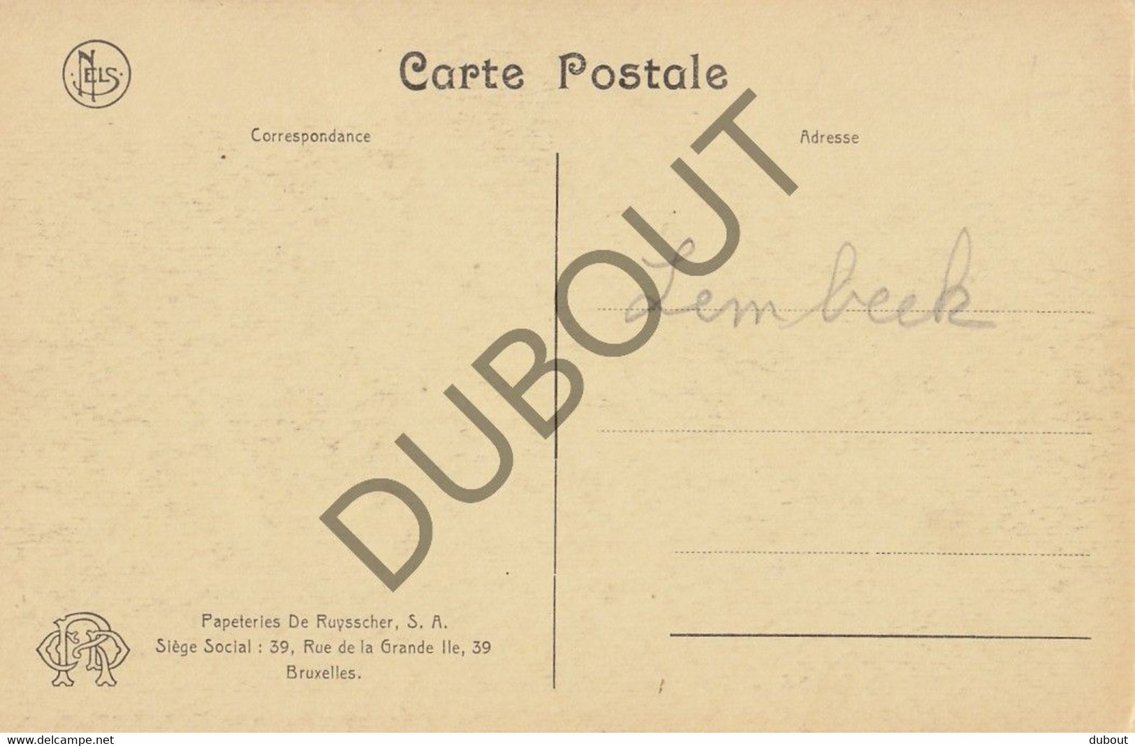 Postkaart-Carte Postale - LEMBEEK - Papeteries De Ruysscher    (C2301) - Halle