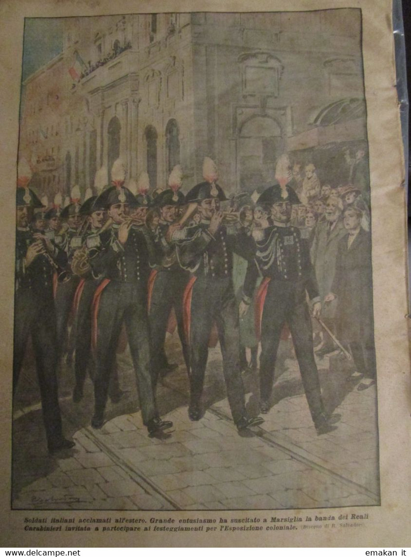 # DOMENICA DEL CORRIERE 1922 PARATA CARABINIERI A MARSIGLIA / KU KLUX KLAN - First Editions