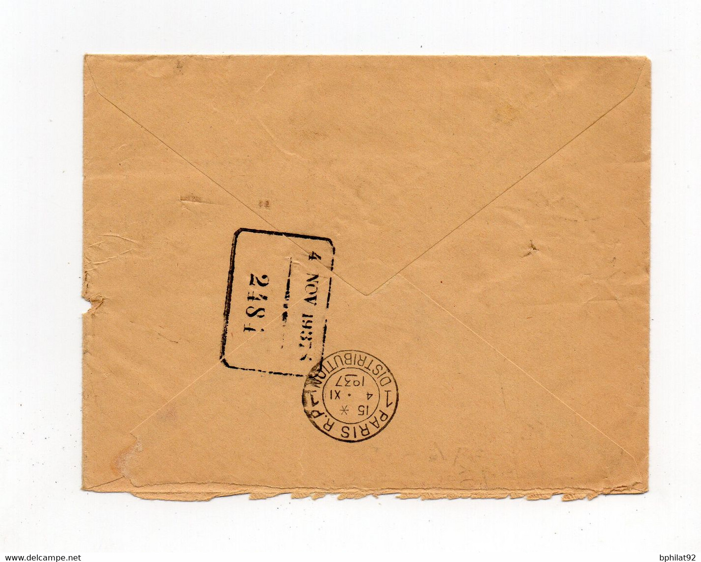 !!! CAMEROUN, LETTRE PAR AVION DE M'BALMAYO POUR PARIS DE 1937 - Covers & Documents