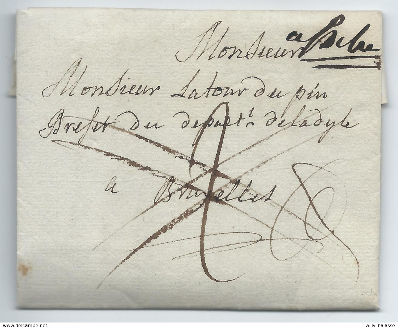 L. 16.2.1809 Manuscrit " Assche " + 2  Pour Bruxelles - 1794-1814 (Période Française)