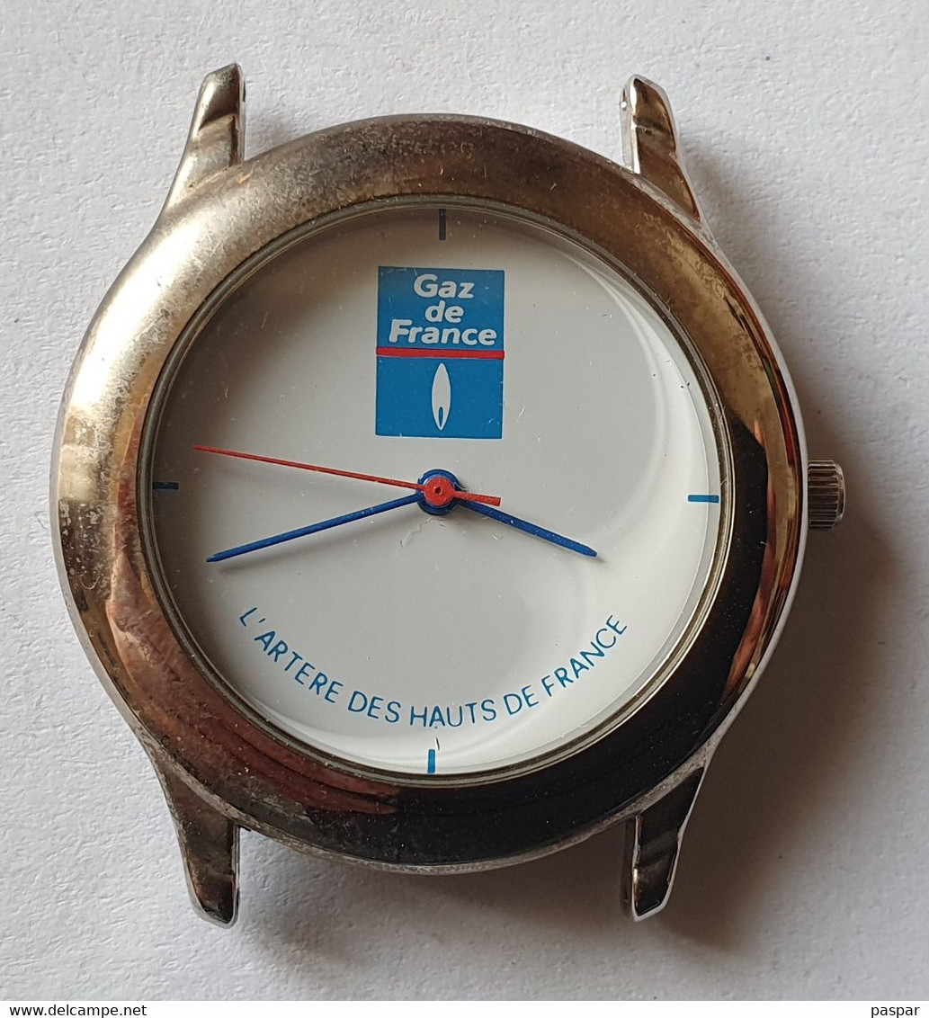 Montre Publicitaire GDF Gaz De France L'artère Des Hauts De France - Montres Anciennes