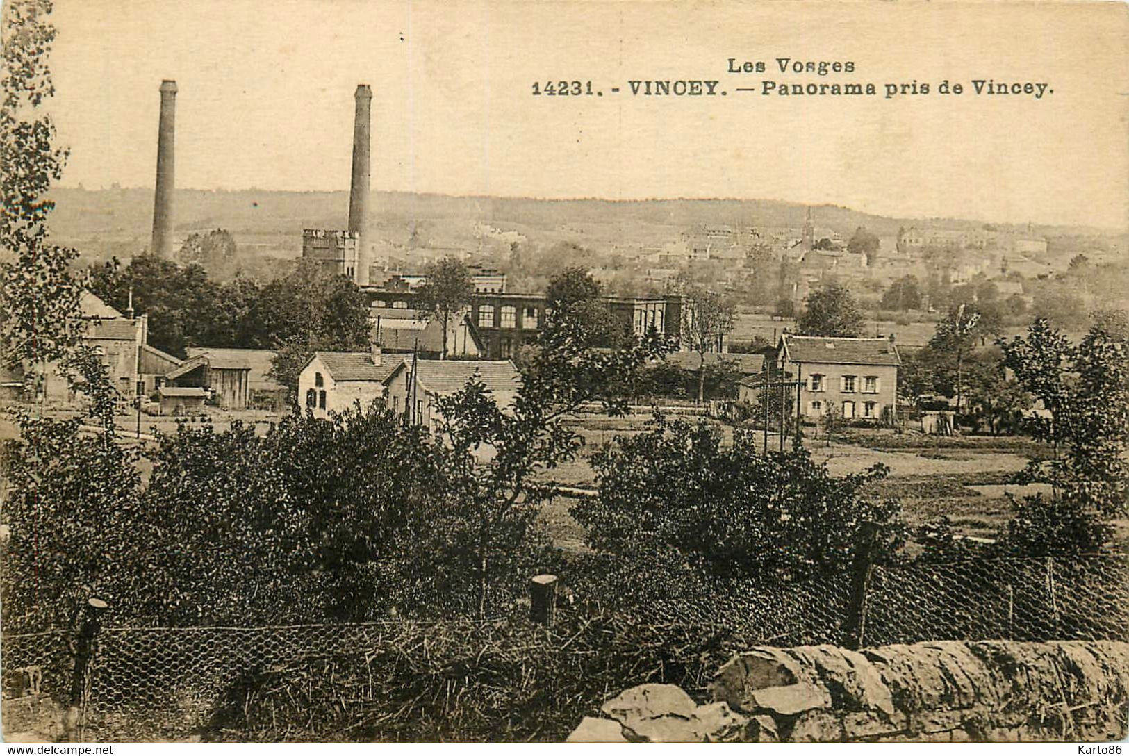 Vincey * Panorama De La Ville * Usine Industrie Cheminée - Vincey