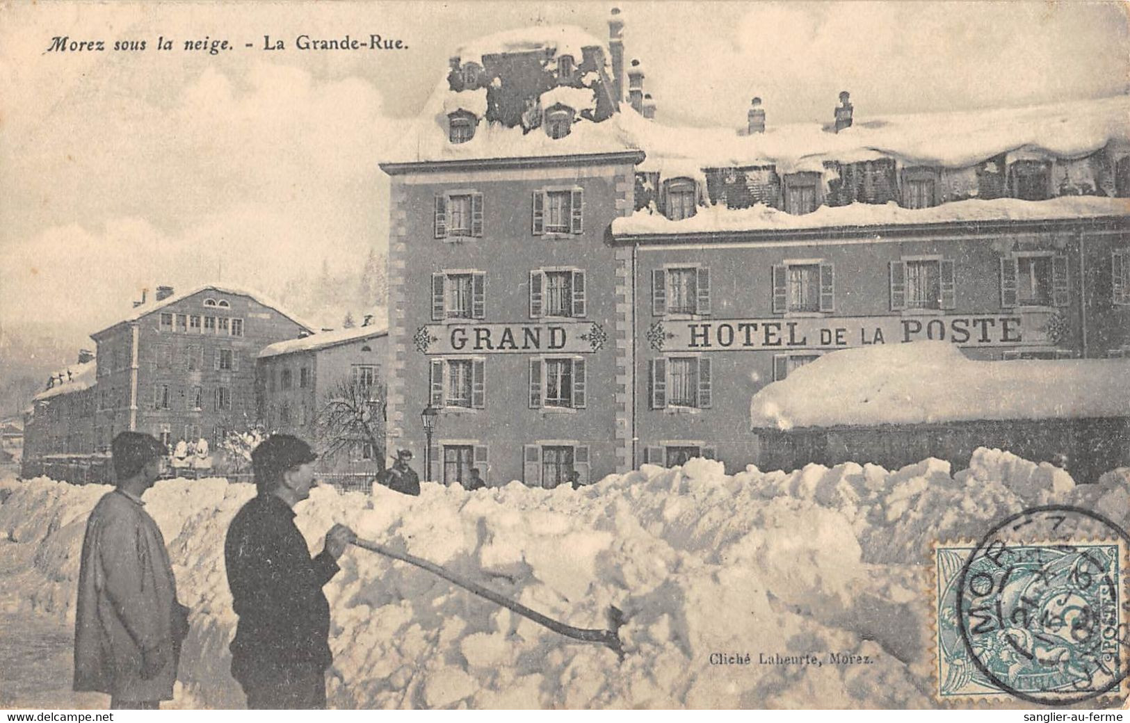 CPA 39 MOREZ SOUS LA NEIGE LA GRANDE RUE - Other & Unclassified