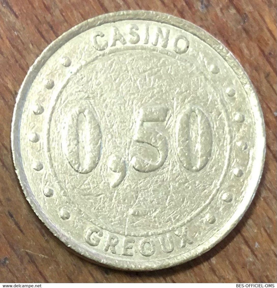 04 GÉOUX-LES-BAINS CASINO JETON DE 0,50 EURO MONNAIE DE PARIS SLOT MACHINE CHIPS TOKENS COINS GAMING - Casino