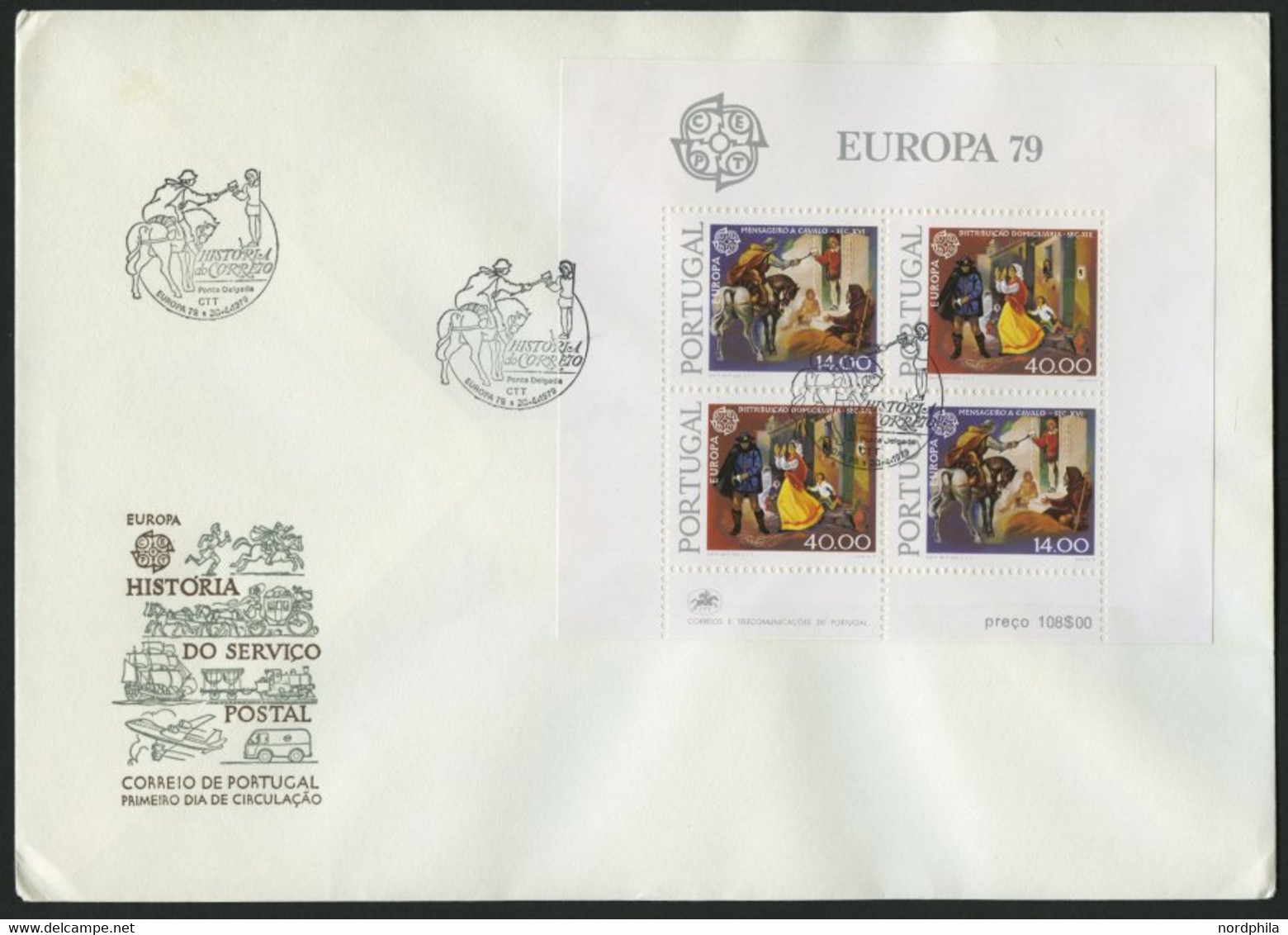 PORTUGAL Bl. 20,23,27 BRIEF, 1977-79, Europa 3 Blocks Je Auf FDC, Pracht, Mi. 195.- - Other & Unclassified