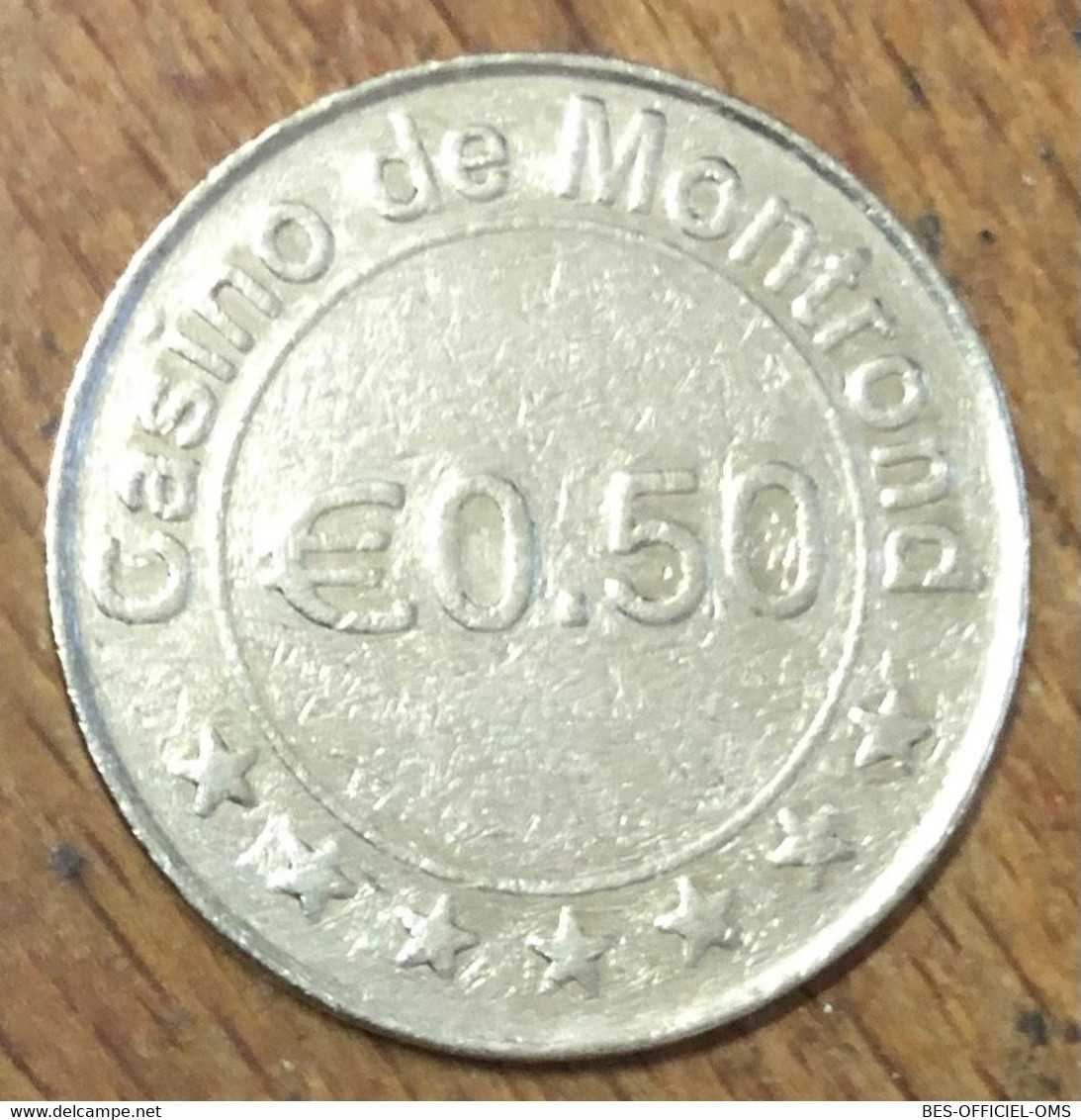 42 CASINO DE MONTROND-LES-BAINS JETON DE 0,50 EURO SLOT MACHINE CHIPS TOKENS COINS GAMING - Casino