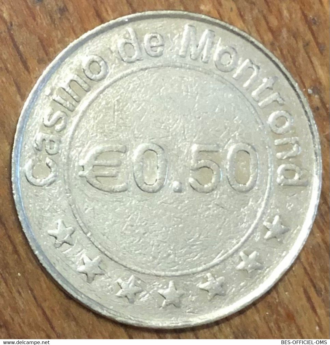 42 CASINO DE MONTROND-LES-BAINS JETON DE 0,50 EURO SLOT MACHINE CHIPS TOKENS COINS GAMING - Casino