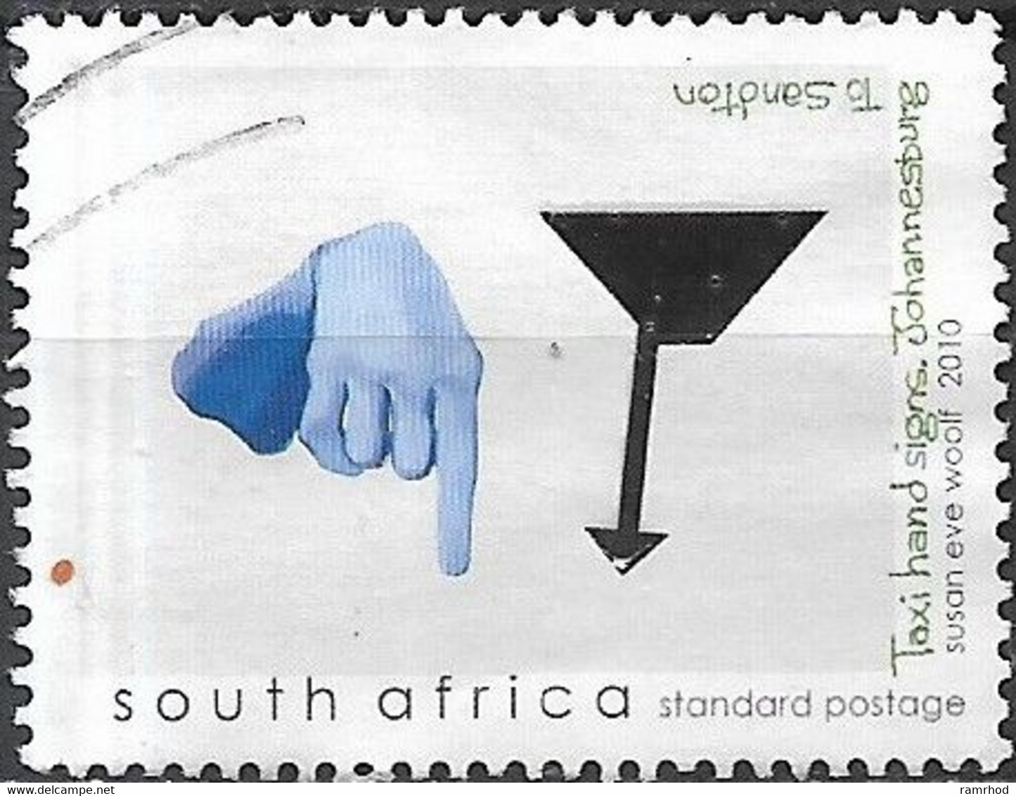SOUTH AFRICA 2010 Taxi Hand Signs - (2r25) - Johannesburg To Sandton FU - Used Stamps
