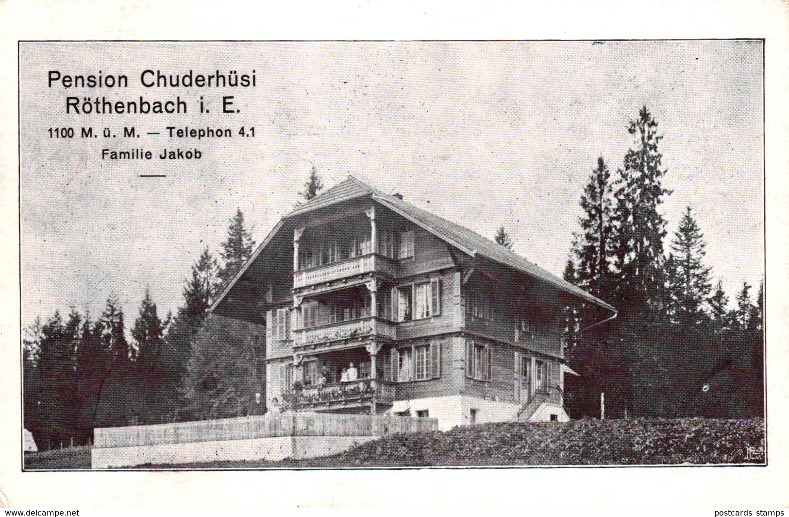 Röthenbach I. E. , Pension Chuderhüsi, 1923 - Röthenbach Im Emmental