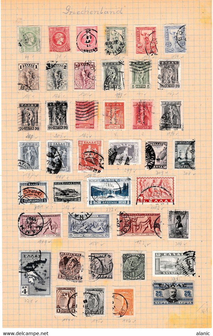 GRECE LOT DE PLUS DE 150 TIMBRES Neufs A Charnière Et Oblitérés Tous Différents /En Bon état/ - Sammlungen