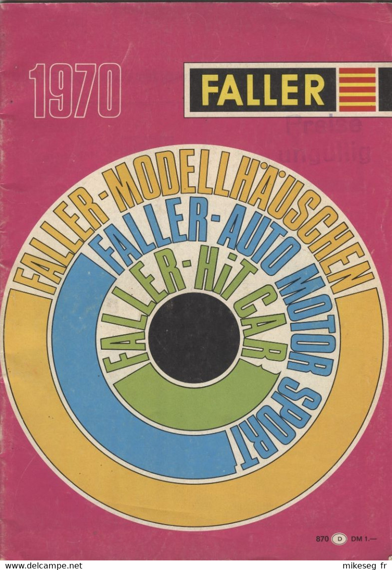 Catalogue Faller 1970 Allemand Avec Prix En DM 63 Pages - Decorazione