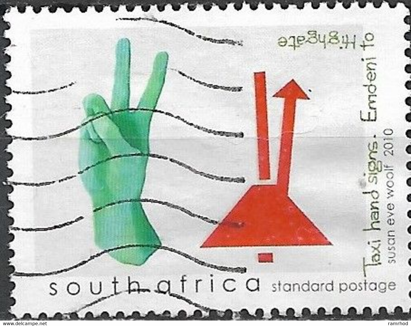 SOUTH AFRICA 2010 Taxi Hand Signs - (2r25) - Emdeni To Highgate FU - Used Stamps