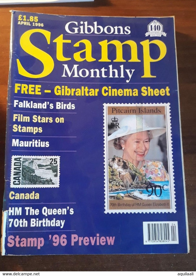 S. GIBBONS "STAMP MAGAZINE". EDIZIONE APRILE 1996. - Englisch (ab 1941)