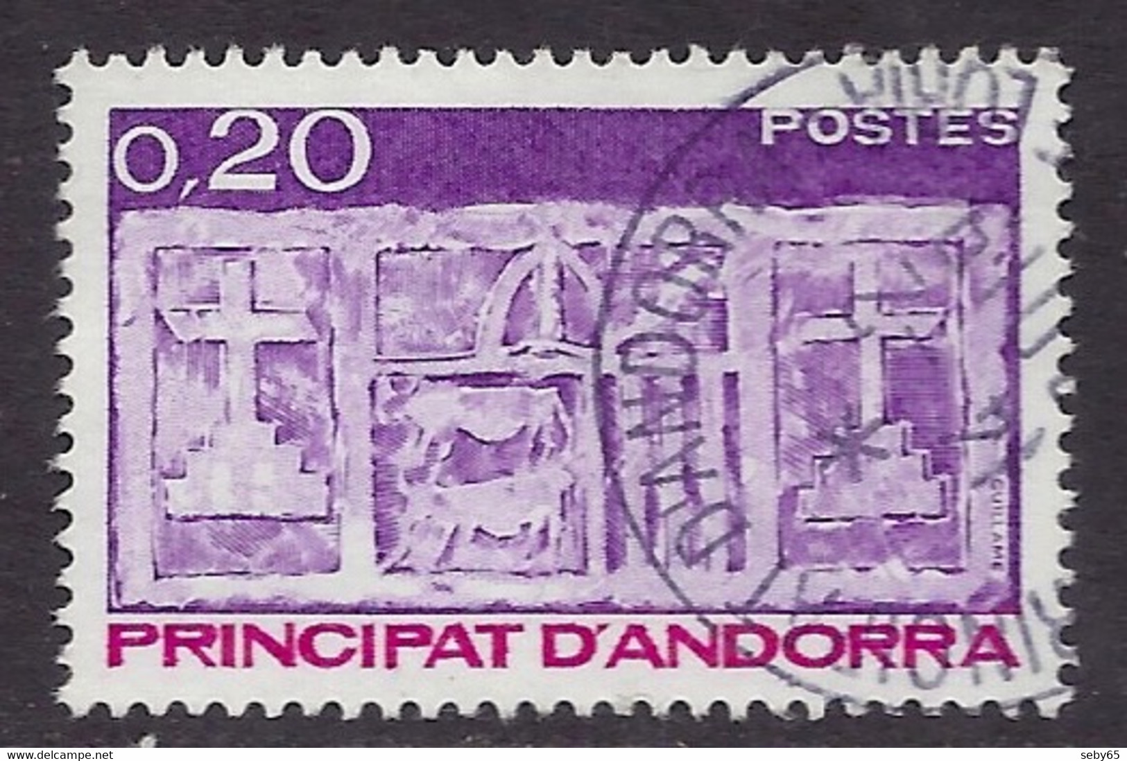 Andorra FR 1983 - The First Arms Of Valleys Of Andorra, Coat Of Arms, Principat D’Andorra - 0,20 Used - Used Stamps