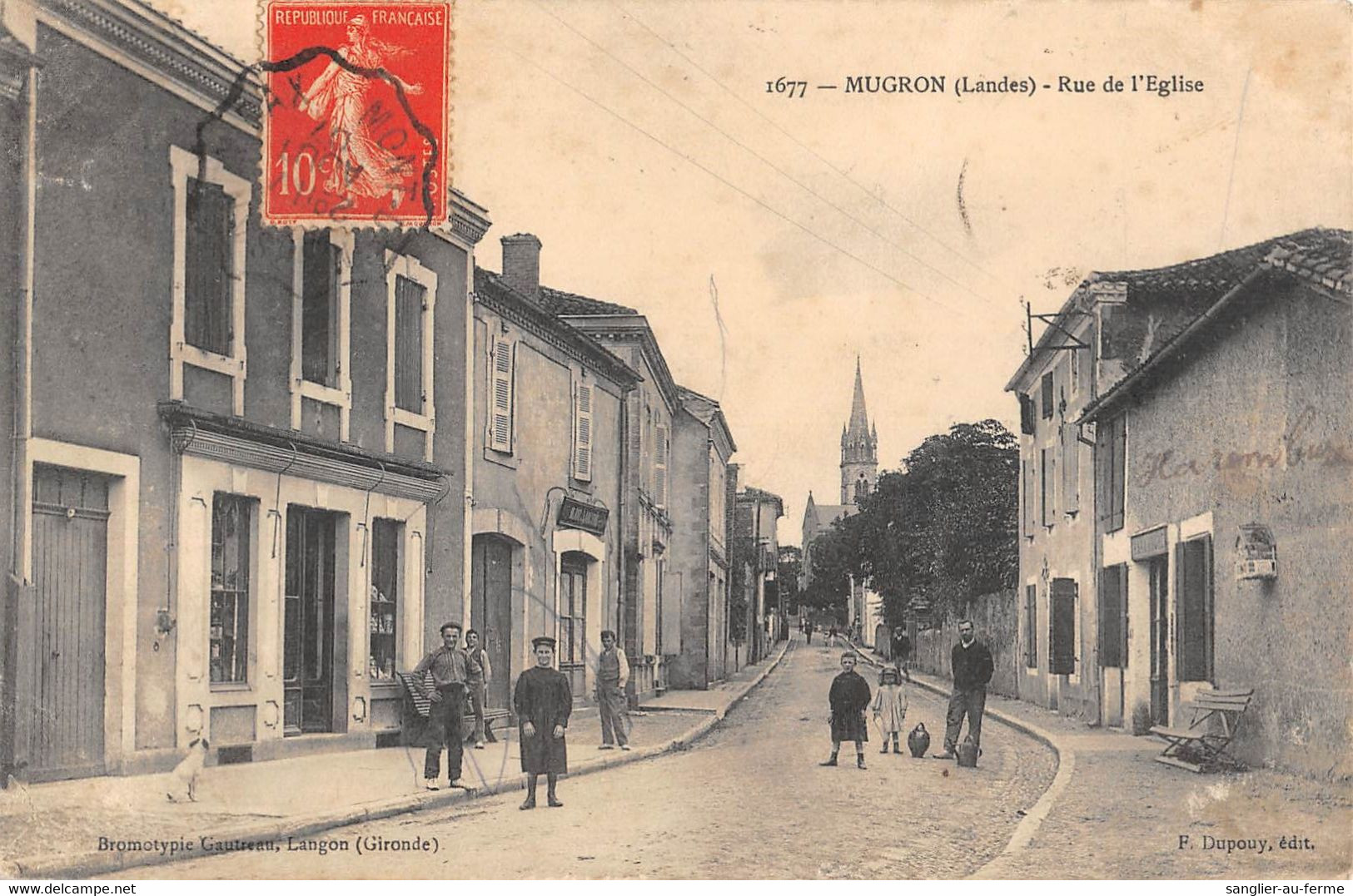 CPA 40 MUGRON RUE DE L'EGLISE - Sonstige & Ohne Zuordnung