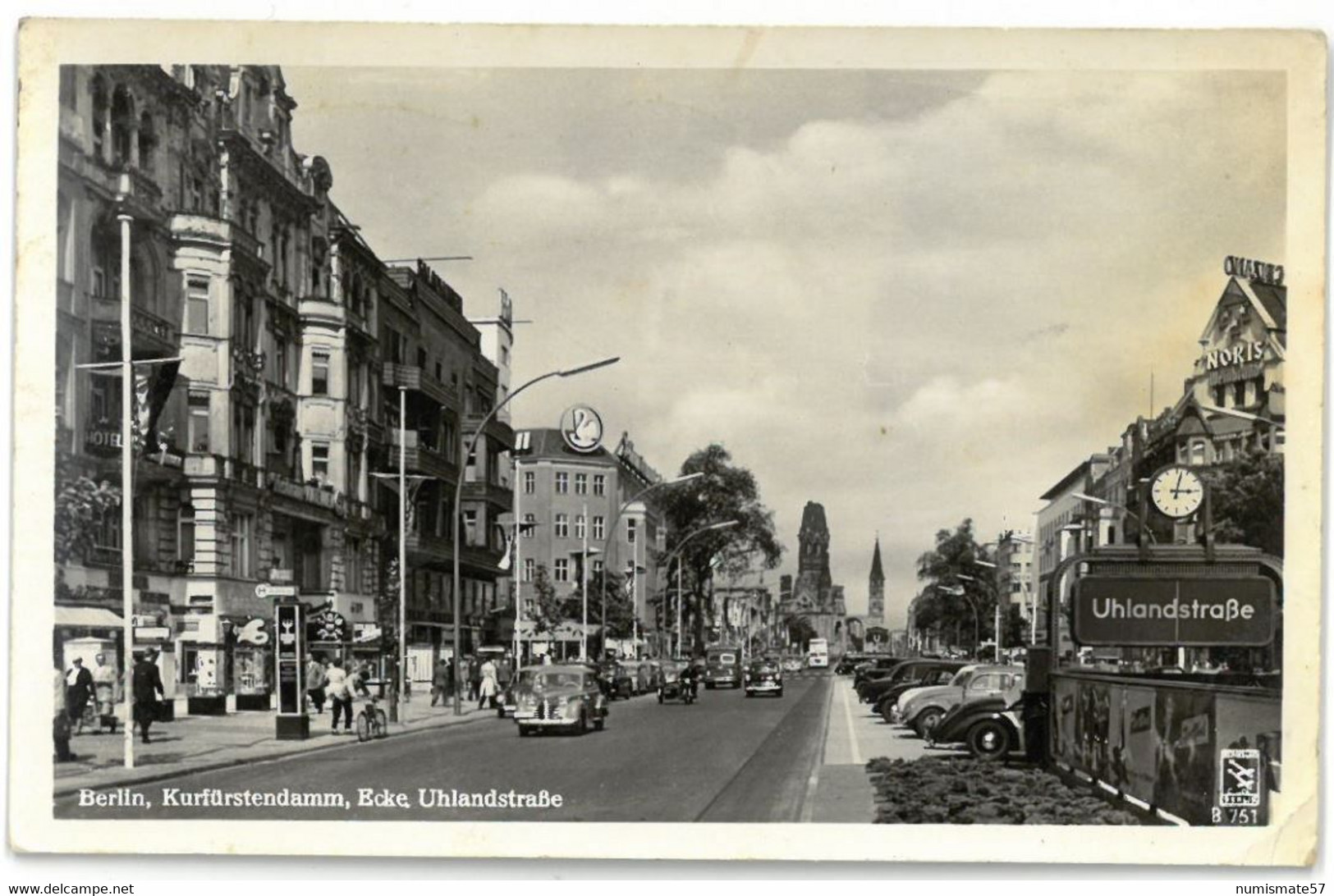 CPSM BERLIN - Kurfürstendamm , Ecke Uhlandstrasse - Ed. Klinke & Co , Berlin N° B 751 - Steglitz