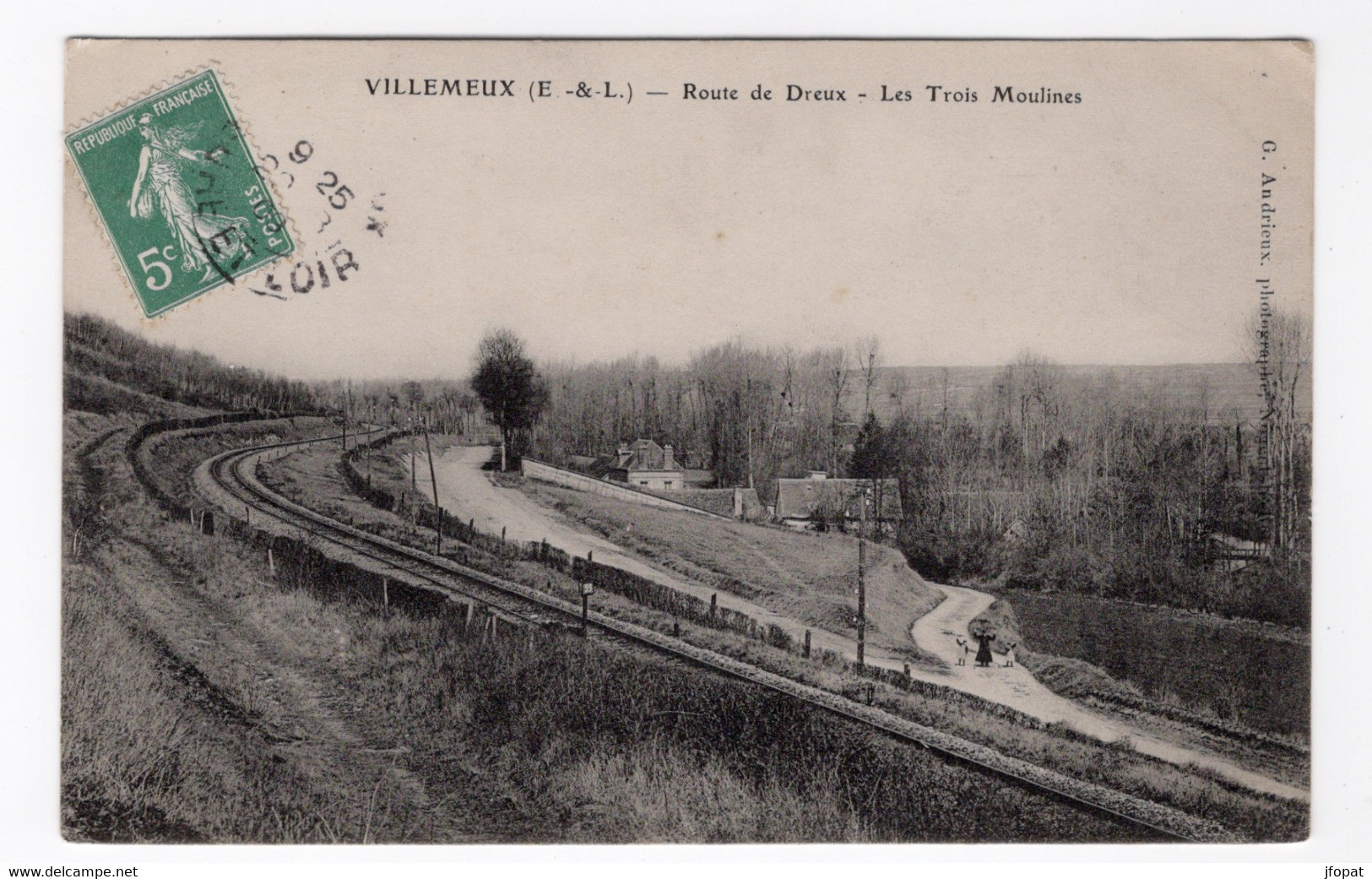 28 EURE ET LOIR - VILLEMEUX Route De Dreux, Les Trois Moulines, Voie Ferrée - Villemeux-sur-Eure