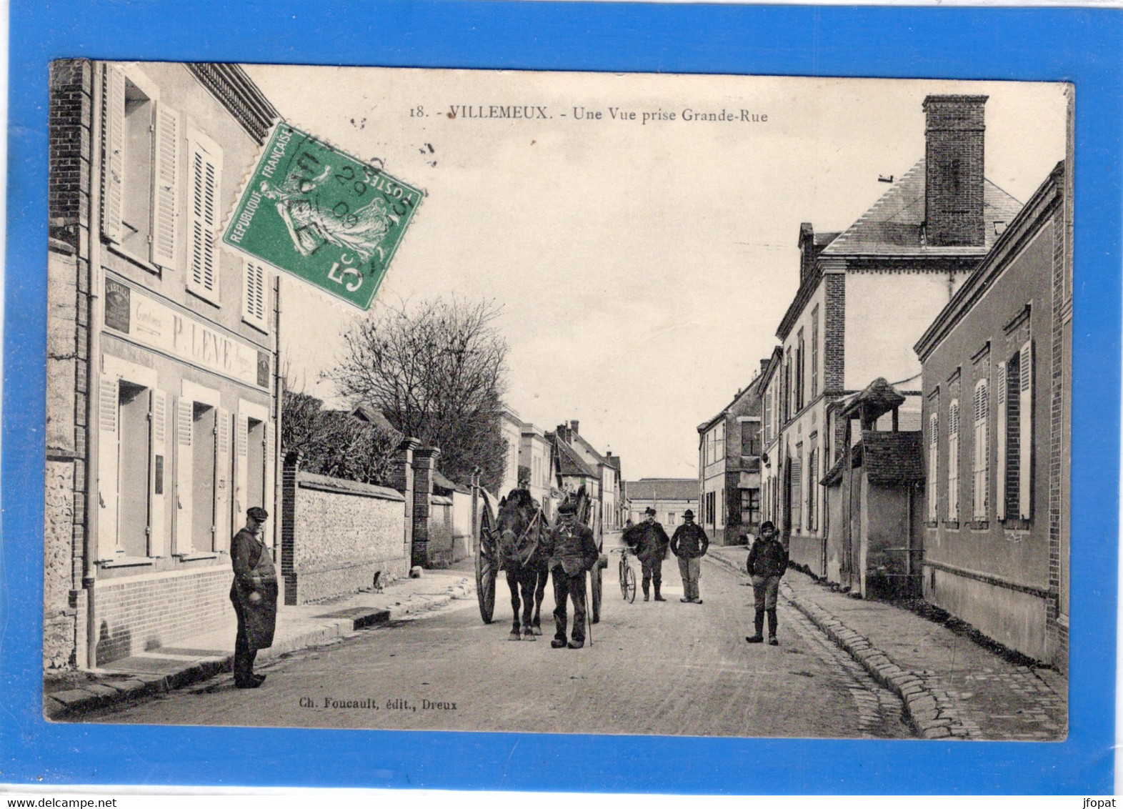 28 EURE ET LOIR - VILLEMEUX Une Vue Prise Grande-Rue (voir Description) - Villemeux-sur-Eure