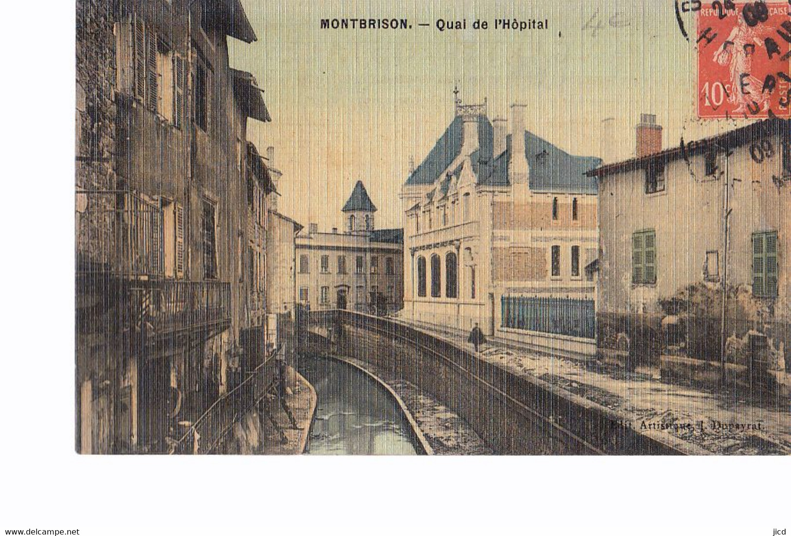 42- Montbrison Quai De L Hopital Carte Toilee - Montbrison