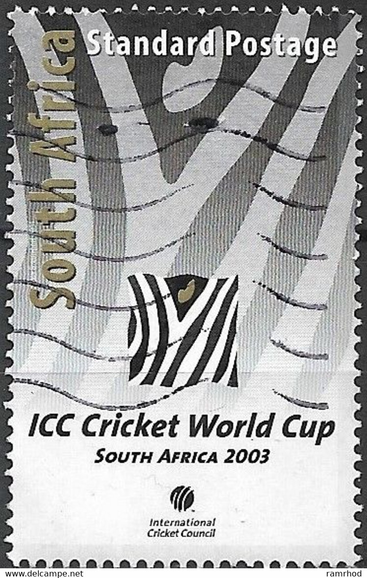 SOUTH AFRICA 2001 Cricket World Cup (2003) - (1r40) - International Cricket Council Logo FU - Used Stamps