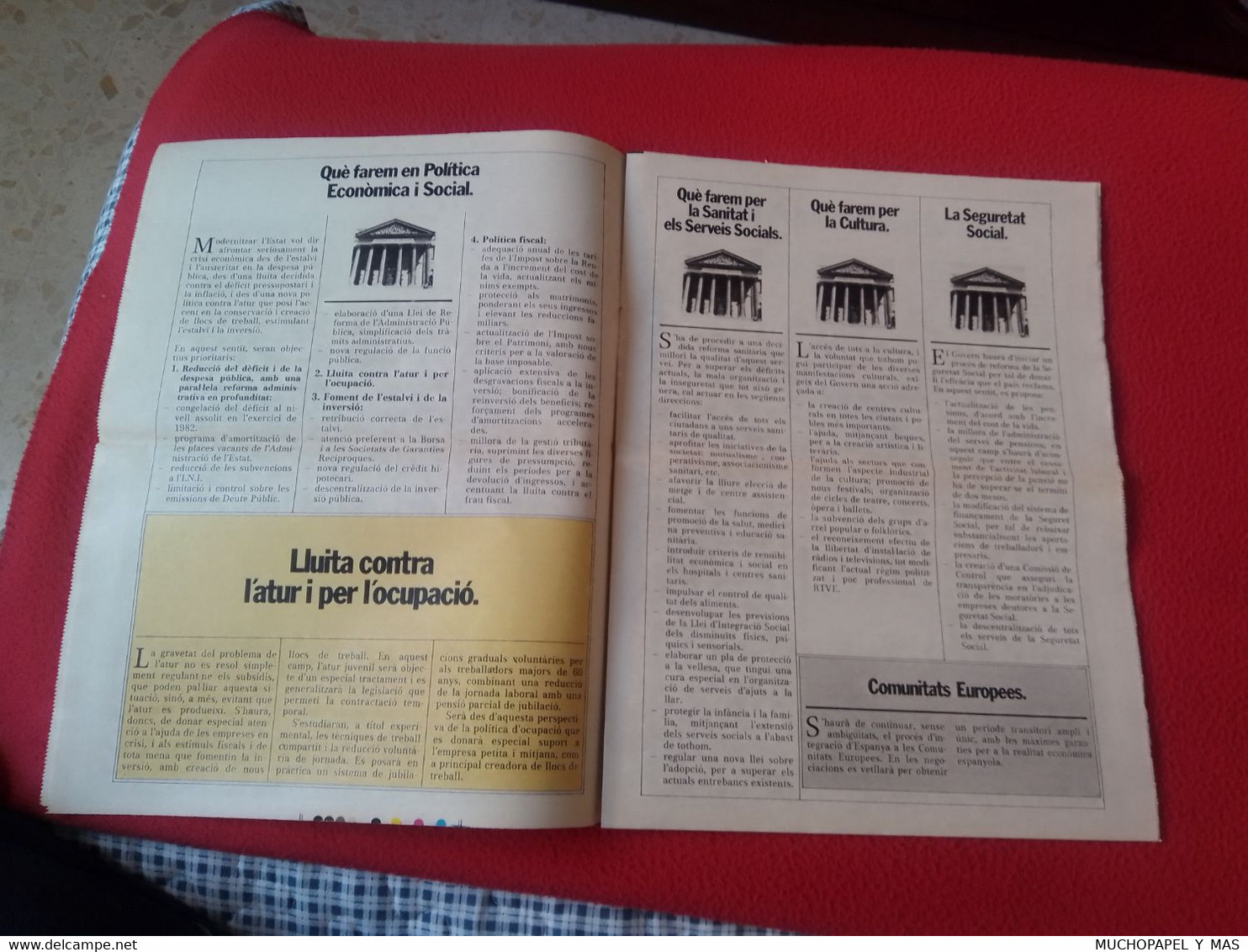 ANTIGUA REVISTA PROPAGANDA POLÍTICA PANFLETO O SIMIL CIU CONVERGENCIA I UNIÓ MIQUEL ROCA 1982 CATALOGNE CATALUNYA VER... - Trödler & Sammler