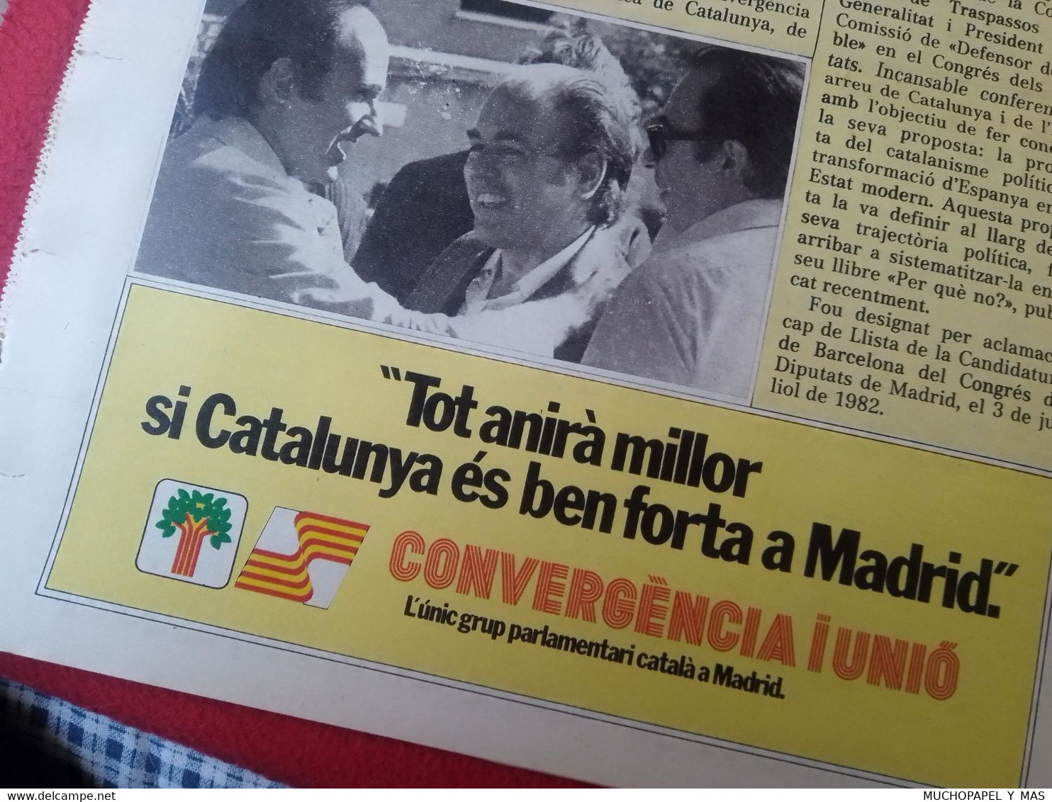 ANTIGUA REVISTA PROPAGANDA POLÍTICA PANFLETO O SIMIL CIU CONVERGENCIA I UNIÓ MIQUEL ROCA 1982 CATALOGNE CATALUNYA VER...