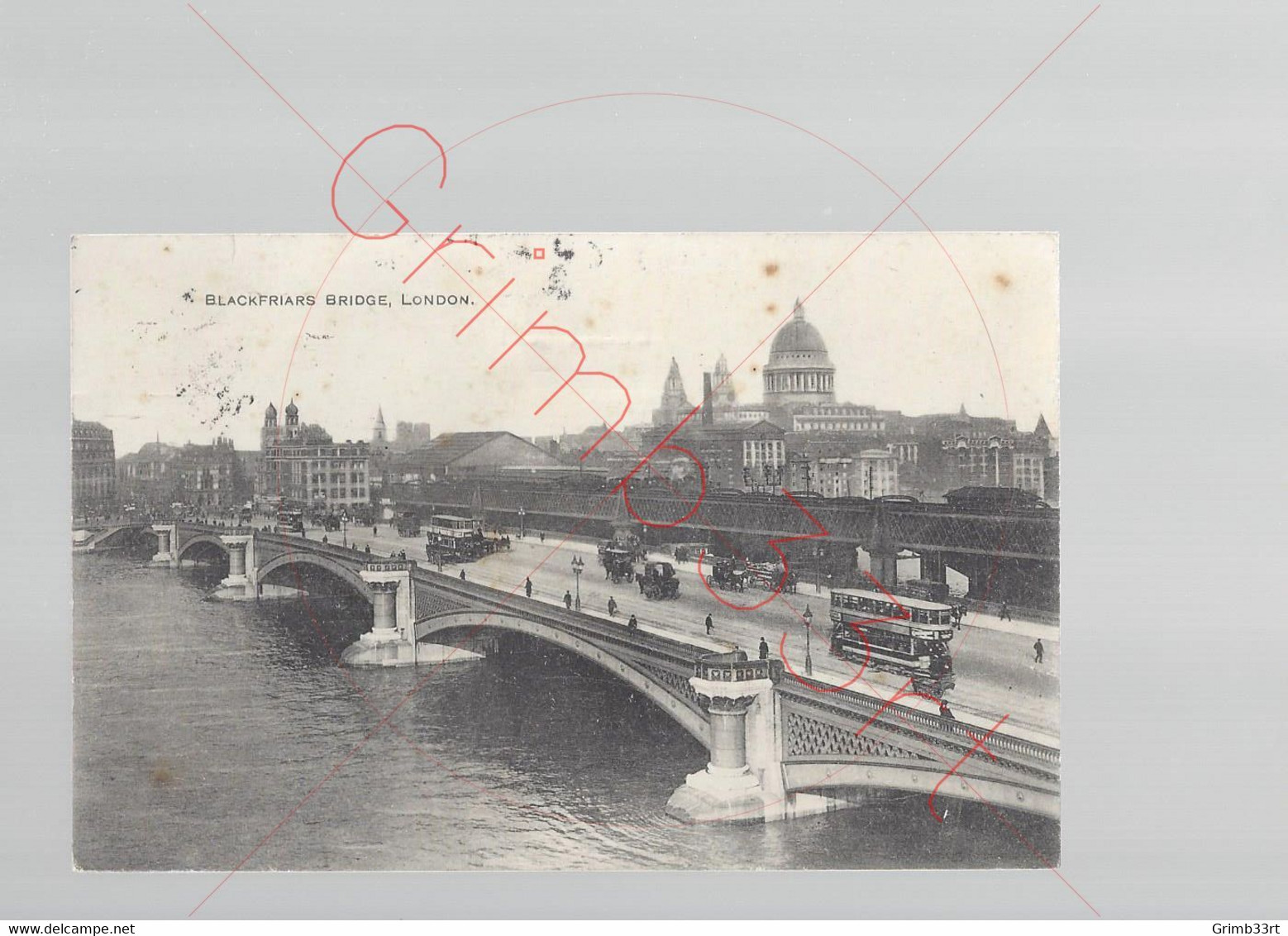 London - Blackfrairs Bridge - Postkaart - River Thames