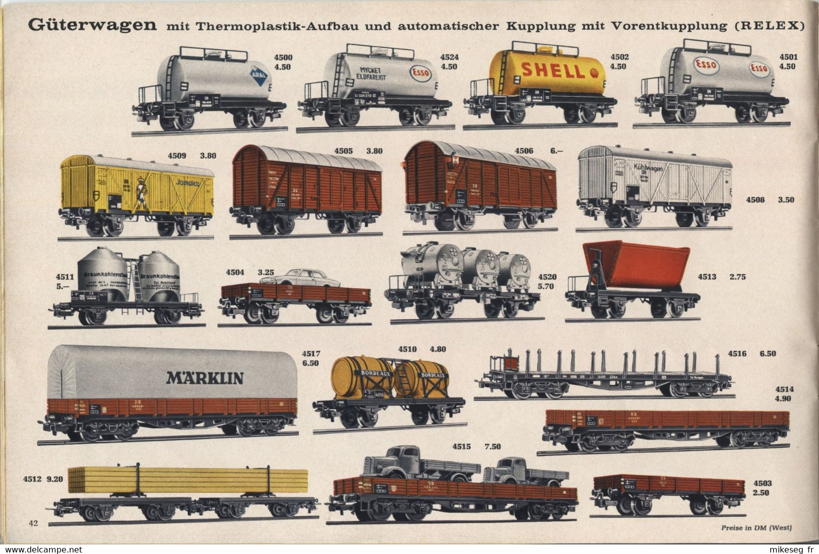 Catalogue Märklin HO+Metall+Sprint En Allemand Auf Deutsch 72 Pages Avec Tarifs Sur Chaque Page Mit Preis DM - Other & Unclassified