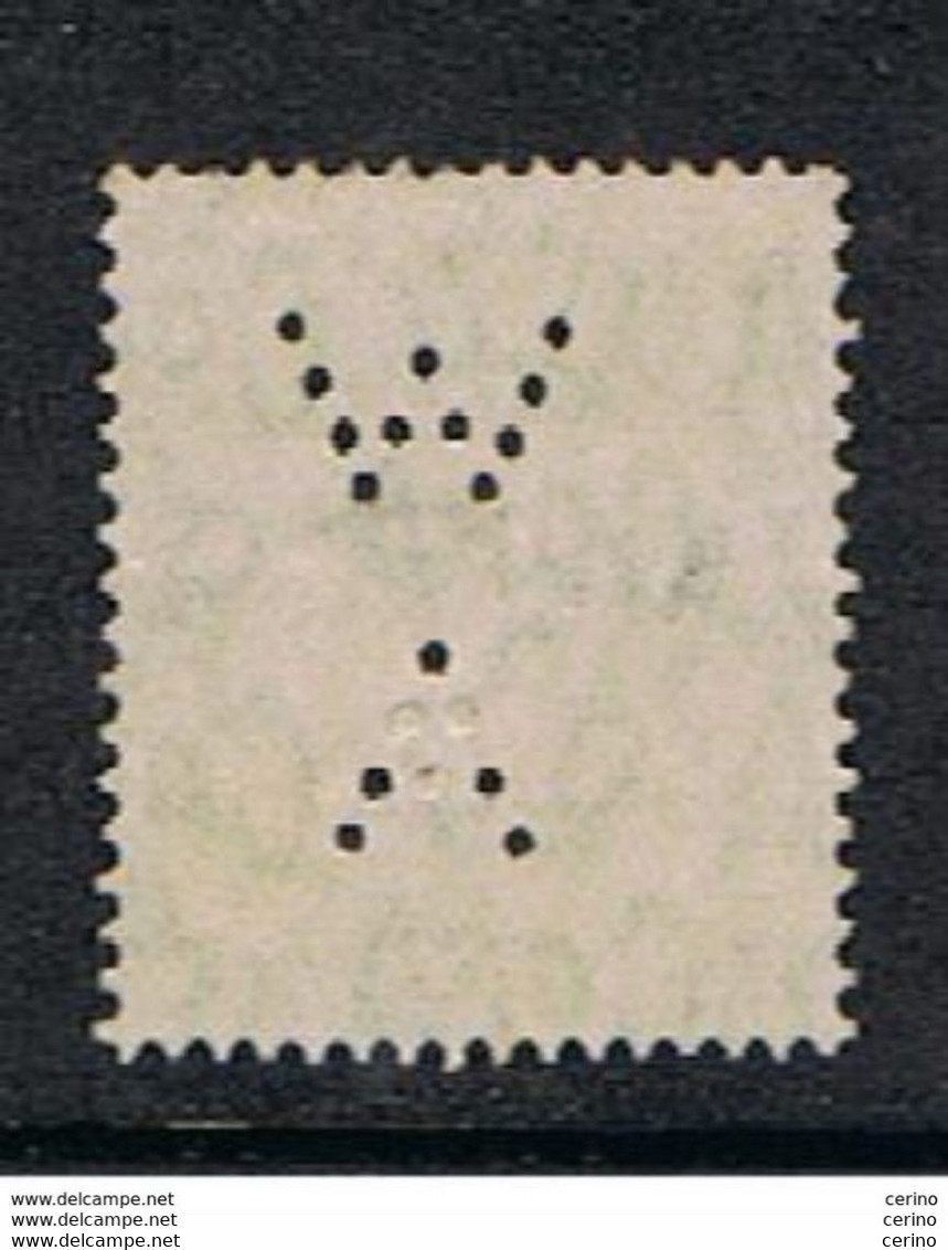 AUSTRALIA:  1926/28  GEORGE  V° -  4 P. USED  STAMP  -  P. 13 1/2 X 12 1/2  -  PERFIN  -  YV/TELL. 55 A - Perfins