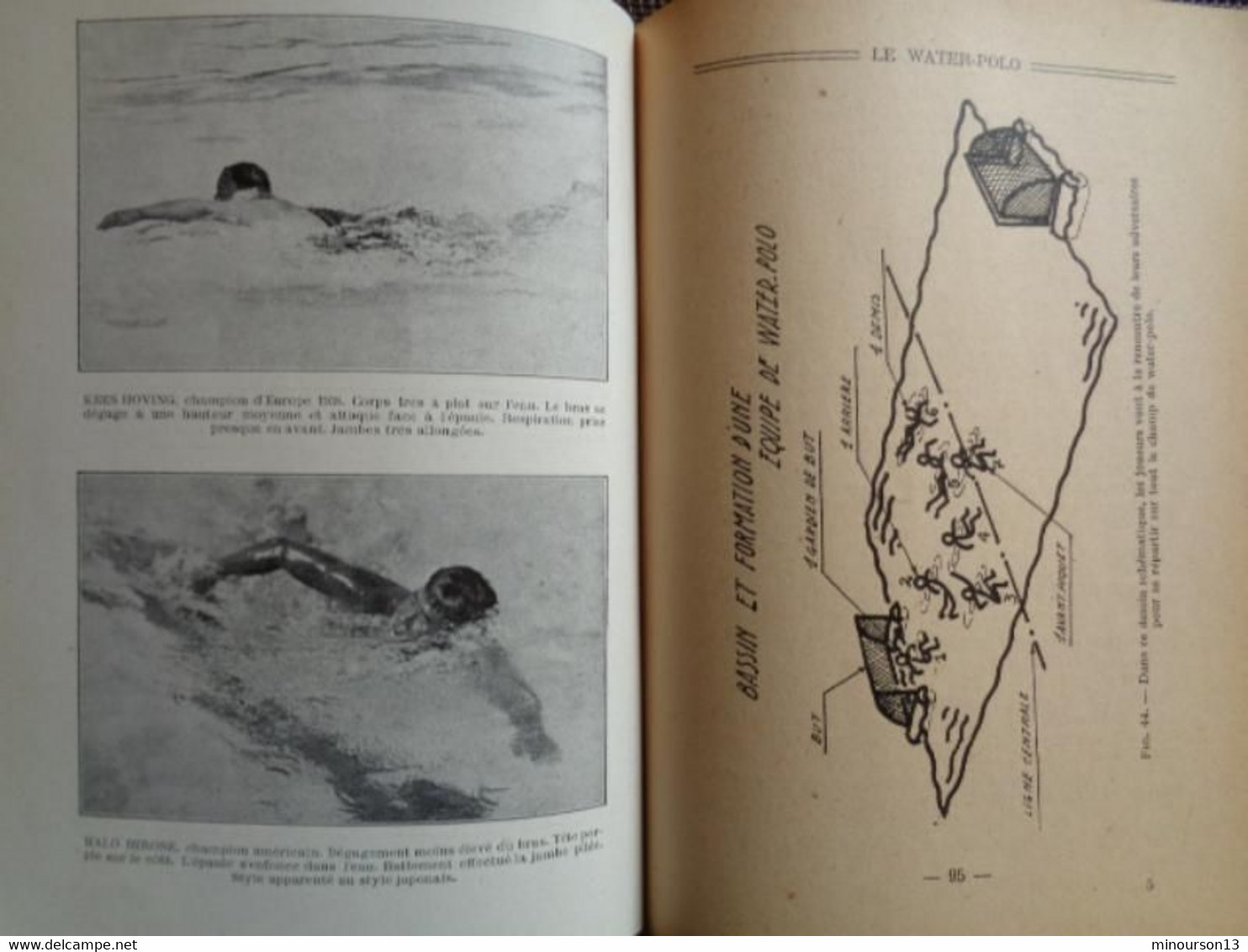 1947 - LA NATATION ILLUSTRE DE 30 FIGURES & 4 PAGES HORS TEXTE PAR MONIQUE BERLIOUX - Natación