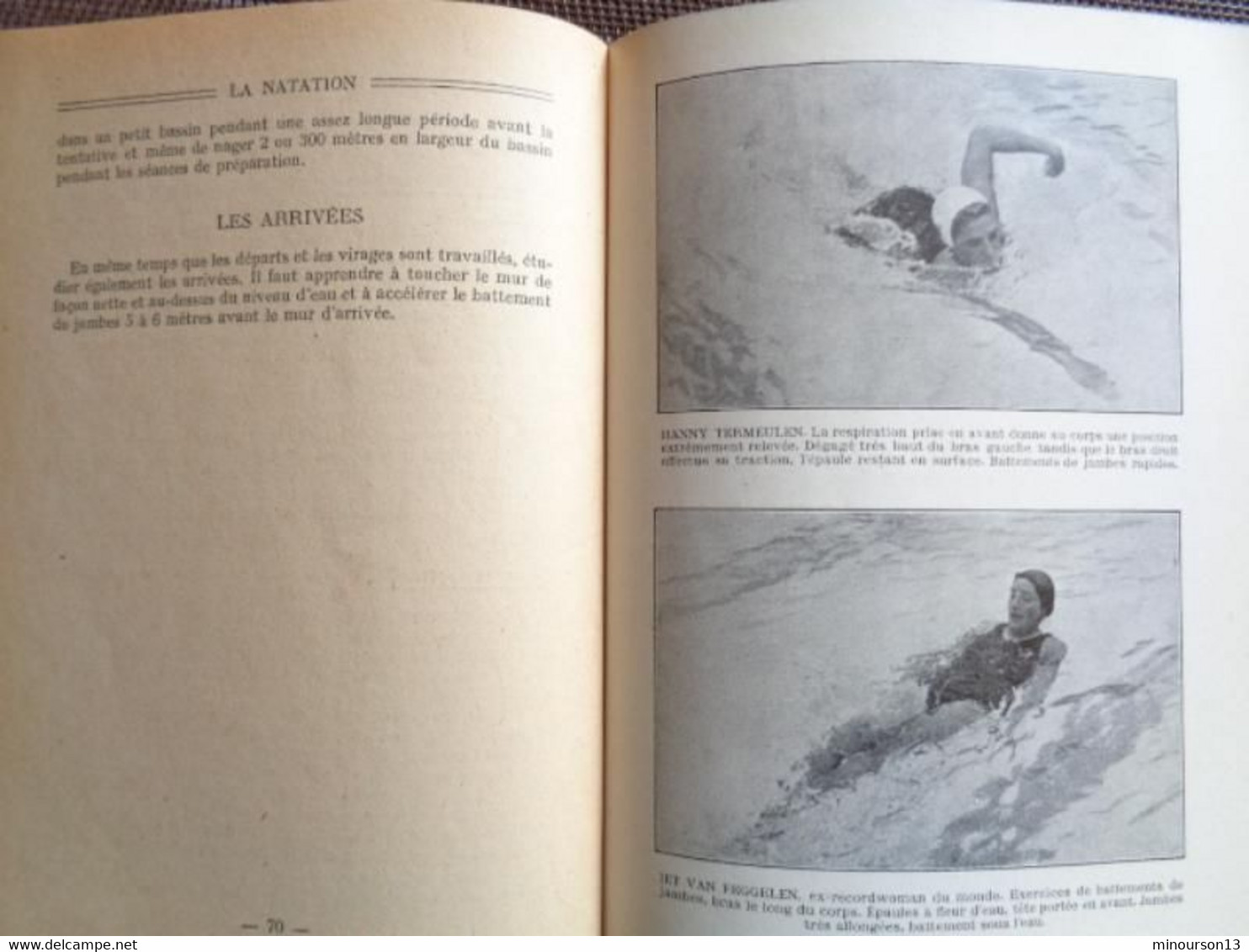 1947 - LA NATATION ILLUSTRE DE 30 FIGURES & 4 PAGES HORS TEXTE PAR MONIQUE BERLIOUX