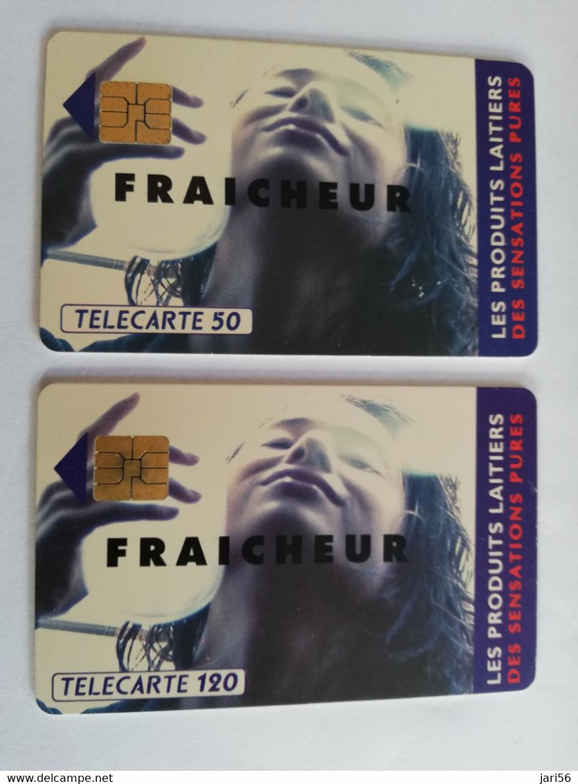 FRANCE/FRANKRIJK  SET 2X CHIPCARD  50 UNITS + 120 UNITS FRAICHEUR       WITH CHIP     ** 9487** - Mobicartes (GSM/SIM)