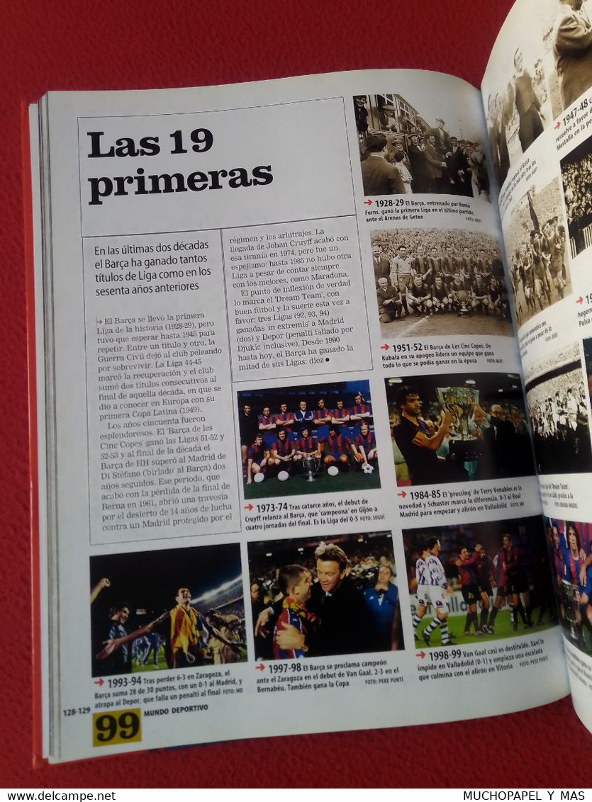 LIBRO 99 LAS MEJORES IMÁGENES DE LA LIGA LOS RÉCORDS MUNDO DEPORTIVO 2009-2010 BARÇA BARCELONA MESSI XAVI FOOTBALL...ETC