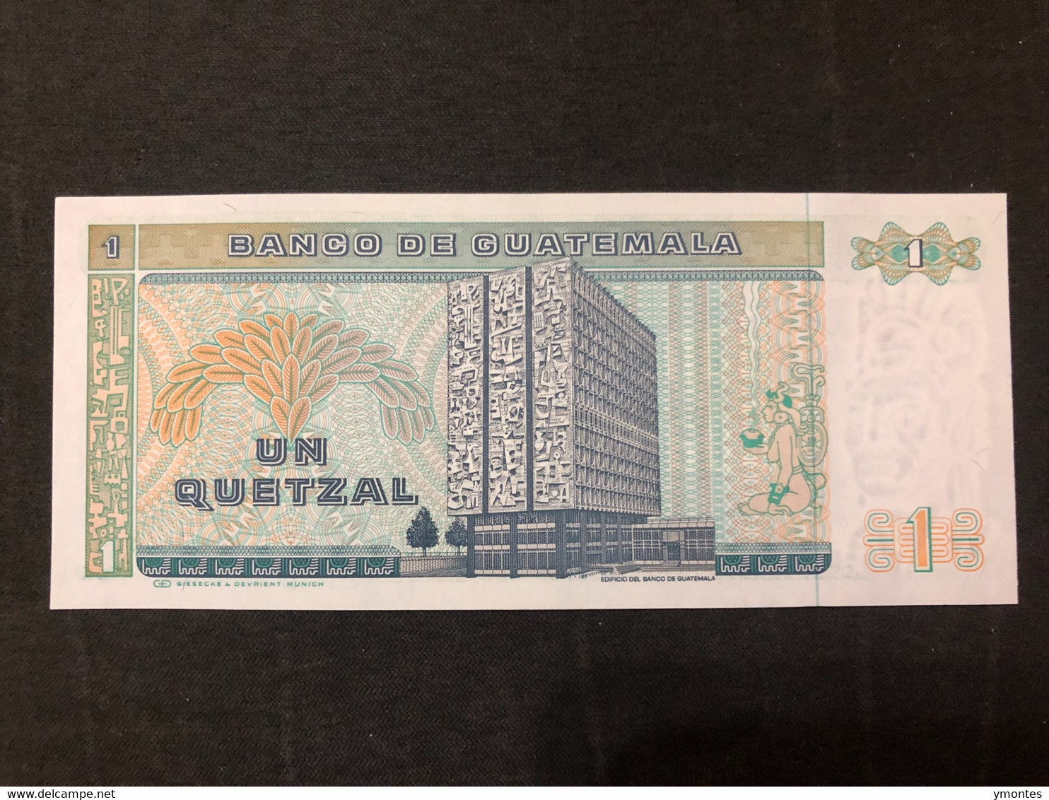 Banknote 1 Quetzal, 3 January 1986, P66 - Guatemala