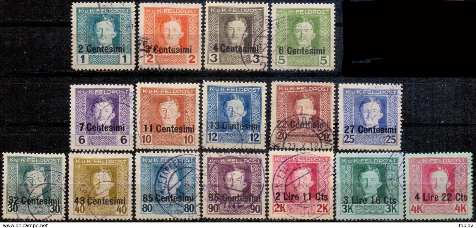 ITALIA - AUSTRIA - FELDPOST K.u.K. - LOT  - O - 1918 - Occ. Autrichienne