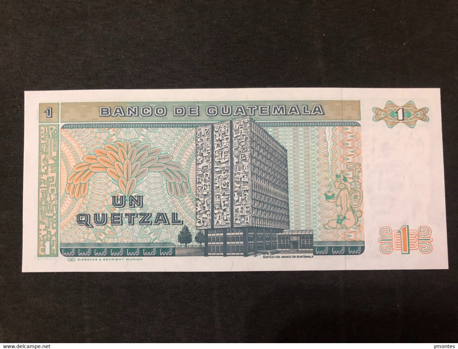 Banknote 1 Quetzal, 6 January 1988, P66 - Guatemala