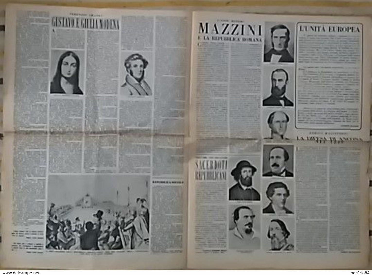 LA REPUBBLICA ROMANA DEL1849 - A CURA DEL COMITATO ONORANZE A MAZZINI 1949 - Premières éditions