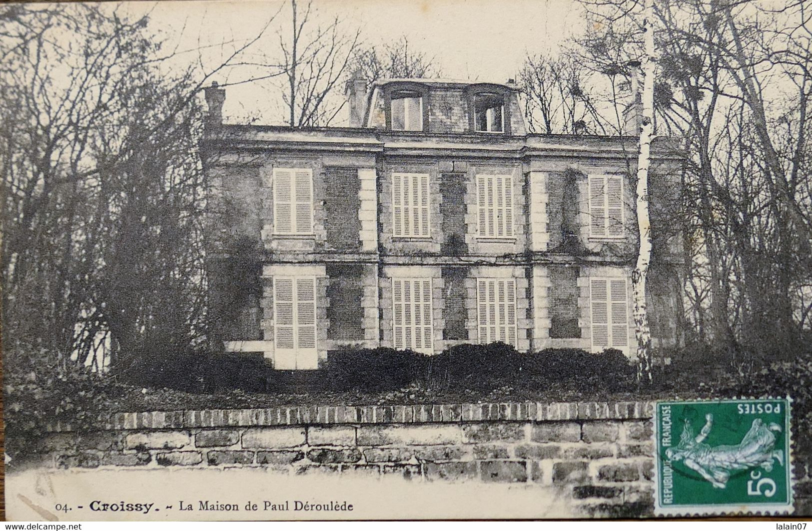 C. P. A. : 78 : CROISSY : La Maison De Paul Déroulède, Timbre En 1912 - Croissy-sur-Seine