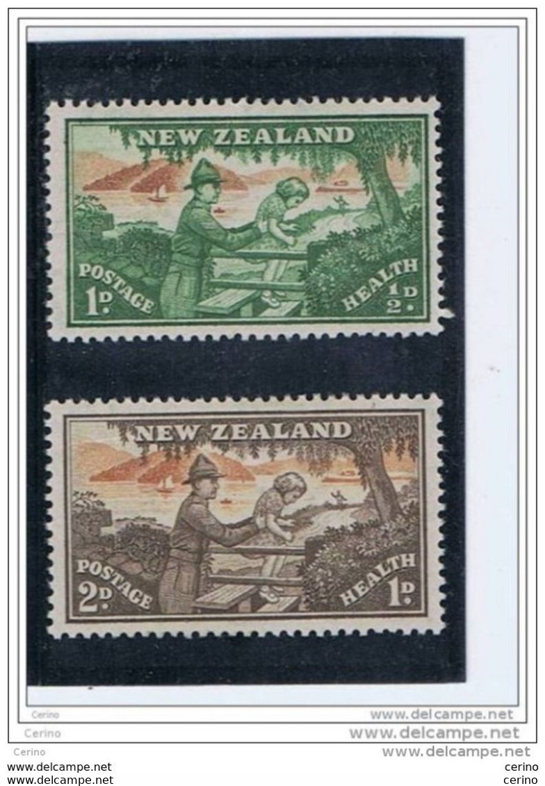 NEW  ZEALAND: 1946  PRO  CHILDREN  -  KOMPLET  SET  2  UNUSED  STAMPS  -  YV/TELL. 283/84 - Ungebraucht