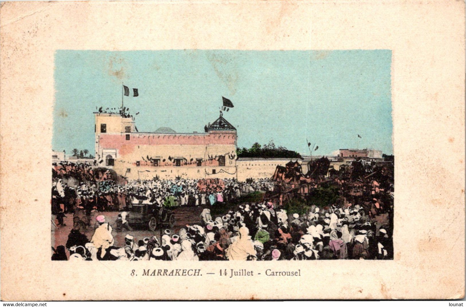 MARRAKECH - Maroc - Carrousel - 14 Juillet (pli Coin Gauche) - Marrakech